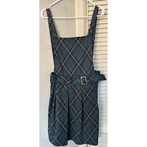Planet Gold Plaid Short Dress - Juniors Size XL